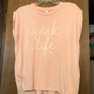 TobyMac Speak Life boxy hi lo T-shirt, Size Large